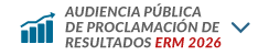 Proclamación de resultado ERM2026