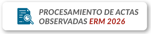Reporte de actas observadas ERM2026